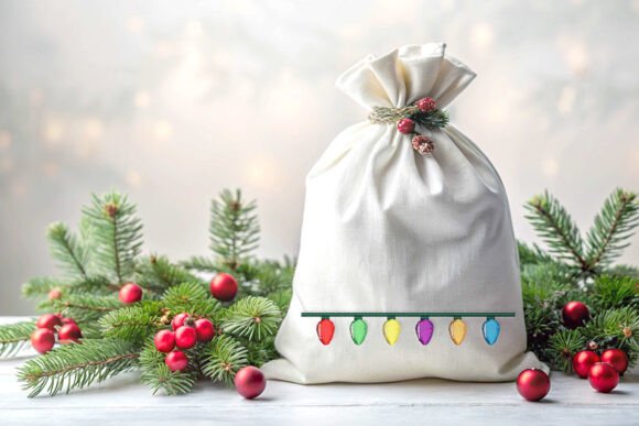 Christmas Light Border 6 Bulb Embroidery Review