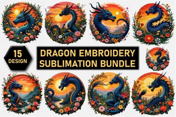 Dragon Embroidery Sublimation Bundle Review for Seasonal Creations