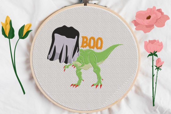 Halloween Dinosaur Boo Embroidery Review