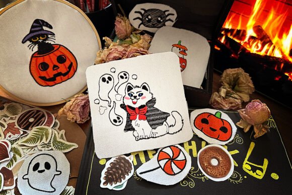 Halloween Spooky Cat Embroidery Review