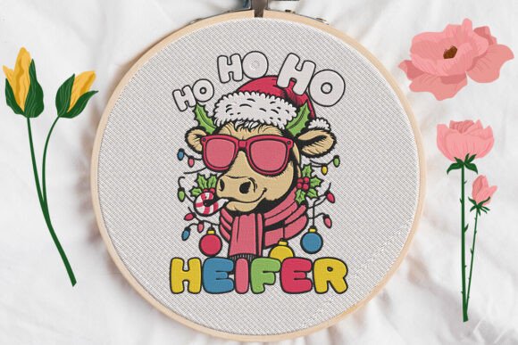 Ho Ho Ho Heifer Embroidery Review