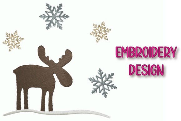 Moose with Snowflakes Embroidery Review
