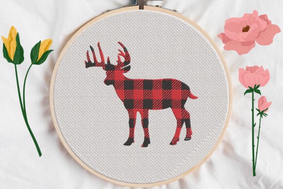 Plaid Reindeer Embroidery Design Review