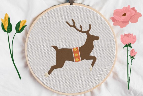 Reindeer Running Christmas Embroidery Review