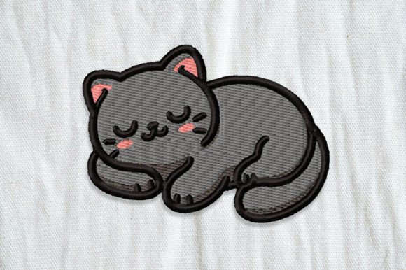Sleeping Cat Embroidery Patch Grey Review